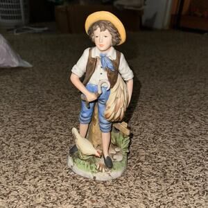 Homco Interiors #8881 "Harvest Reaper" porcelain figurine from the 1970s